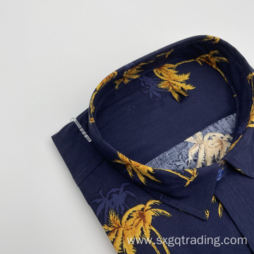 Deep color men's viscosa shirt With Exquisite Workmanship